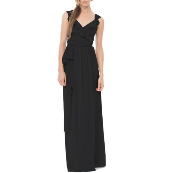 Ceremony by Joanna August Dresses & Skirts - Ceremony black wrap tie waist floor length gown